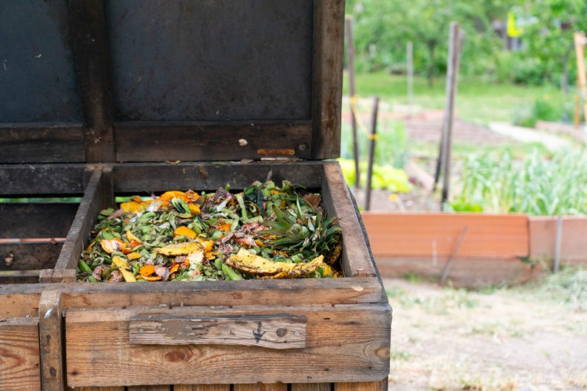 Compost bin by the farm Compost bin by the farm